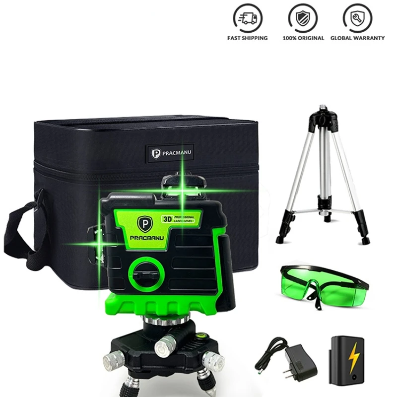 Pracmanu Laser Level 12 Lines 3D level Self-Leveling Horizontal and Vertical Cross Super Powerful Green Laser Beams
Pracmanu Laser Level 12 Lines 3D level Self-Leveling Horizontal and Vertical Cross Super Powerful Green Laser Beams