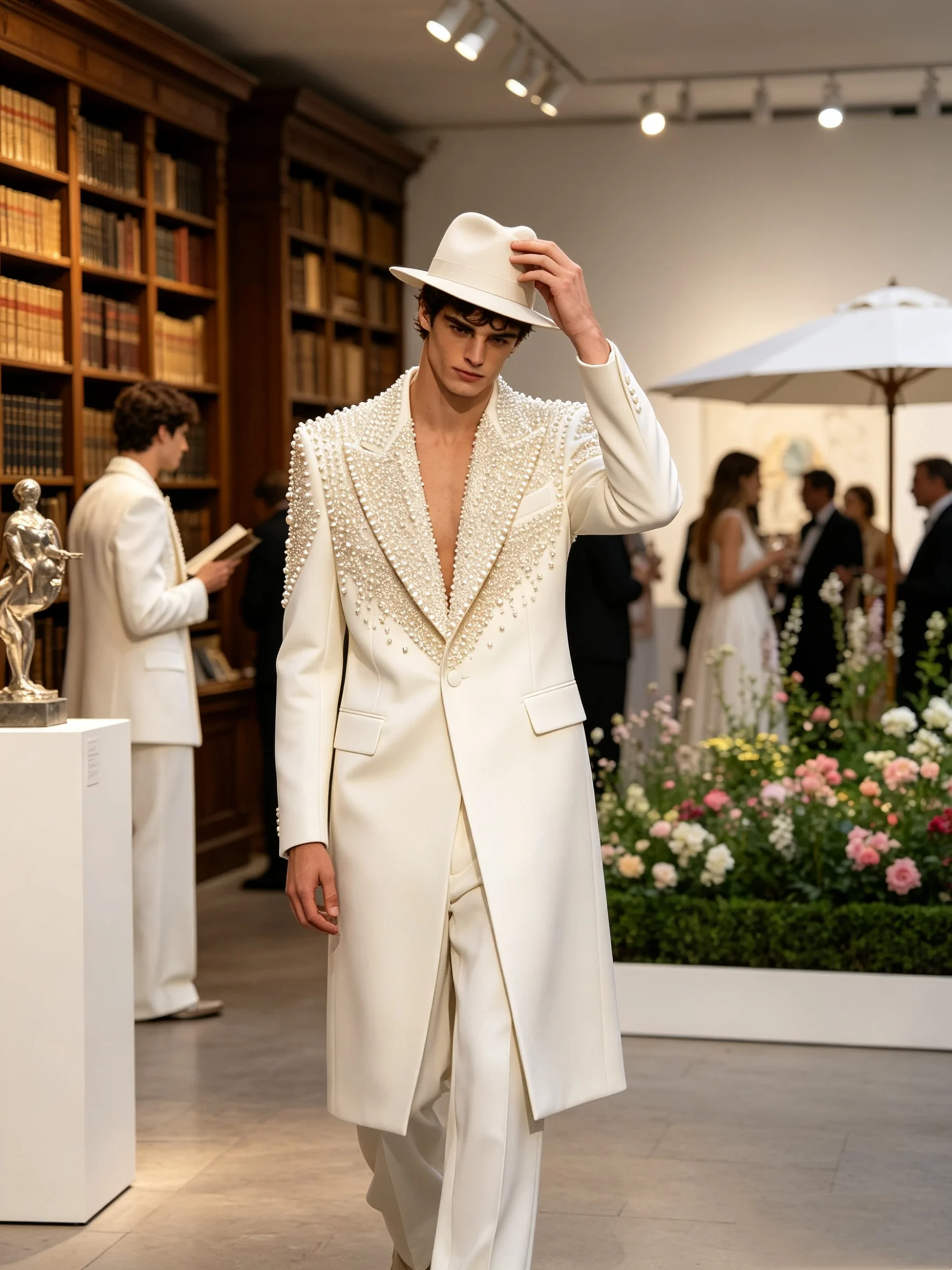 Pearls White Long Men Suit Set 2 Pcs Blazer+Pants Trousers Groom Wedding Tuxedos Formal Office Business Jacket Coat Customized
Pearls White Long Men Suit Set 2 Pcs Blazer+Pants Trousers Groom Wedding Tuxedos Formal Office Business Jacket Coat Customized