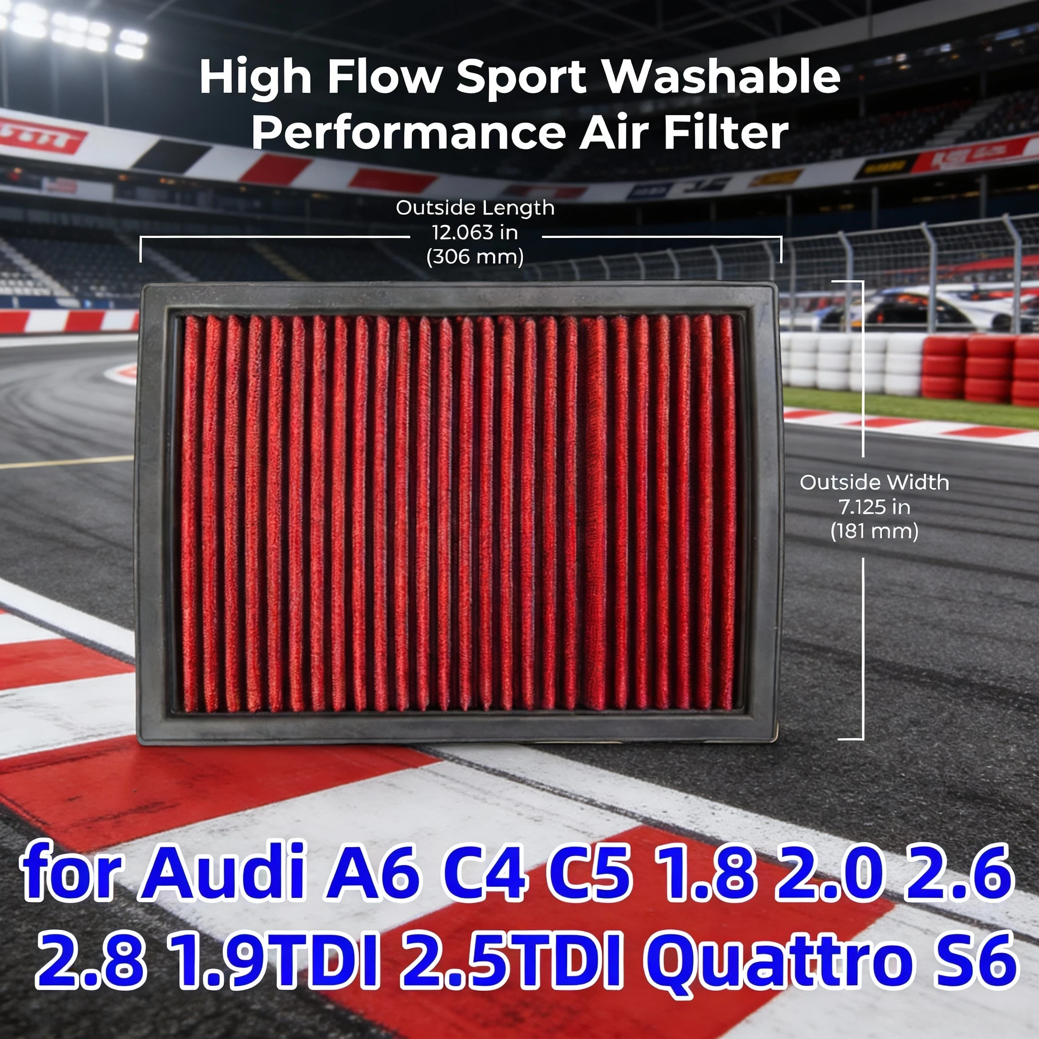 Для Audi A6 C4 C5 1.8 2.0 2.6 2.8 1.9TDI 2.5TDI Quattro S6 1994-2005 Моющаяся спортивная панель воздушного фильтра с высоким расходом 33-2029 191129620
Для Audi A6 C4 C5 1.8 2.0 2.6 2.8 1.9TDI 2.5TDI Quattro S6 1994-2005 Моющаяся спортивная панель воздушного фильтра с высоким расходом 33-2029 191129620