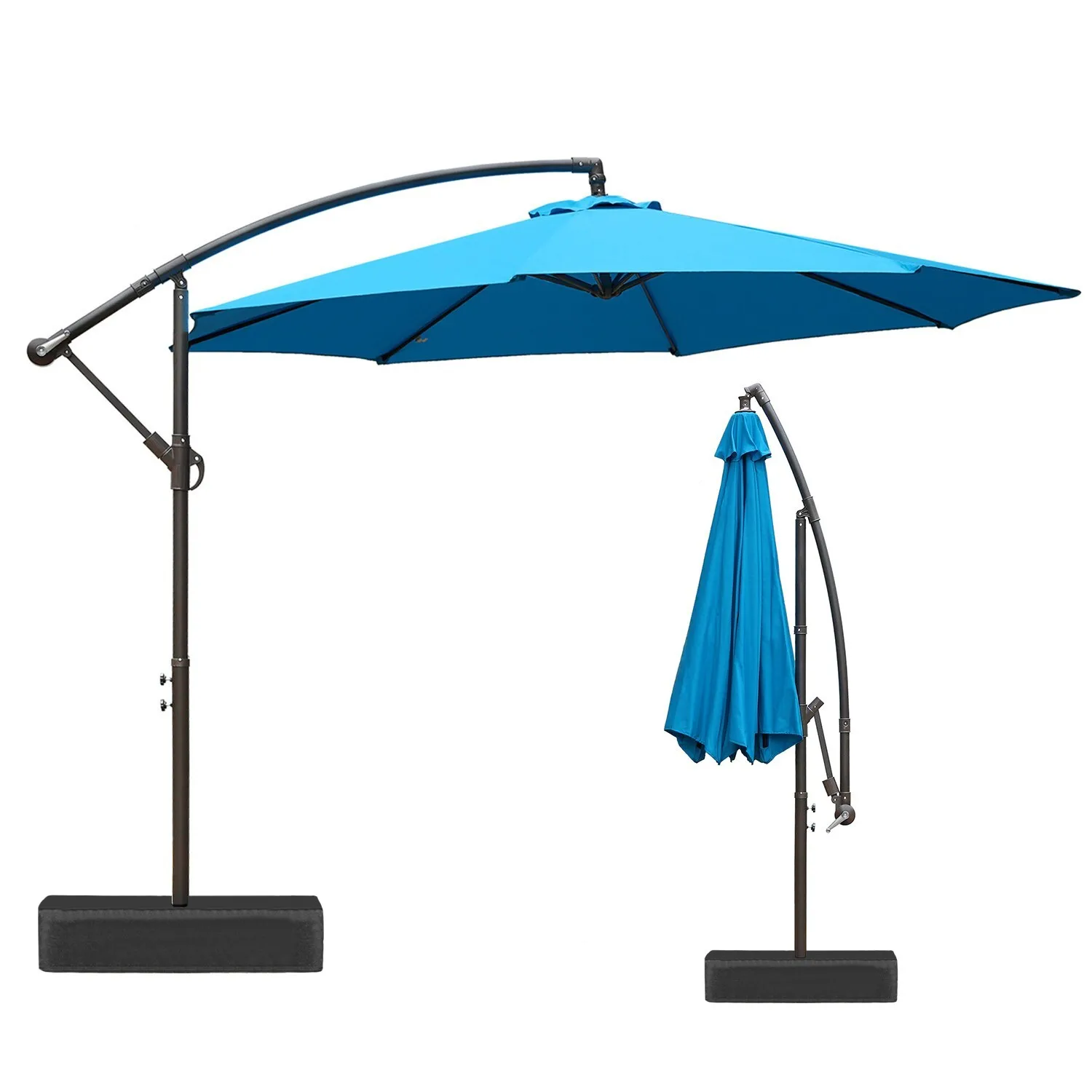 Offset Patio Umbrella 10ft Cantilever Hanging Market Umbrella - Blue
Offset Patio Umbrella 10ft Cantilever Hanging Market Umbrella - Blue