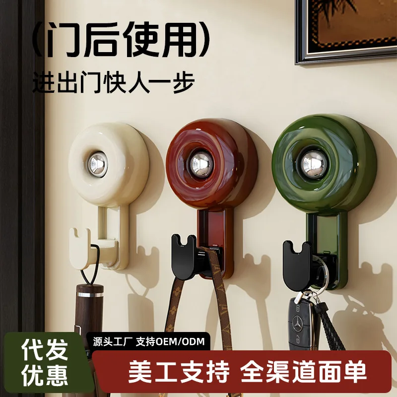 Large suction cup hook behind the door Household medieval style non-punching multi-functional clothes
Large suction cup hook behind the door Household medieval style non-punching multi-functional clothes