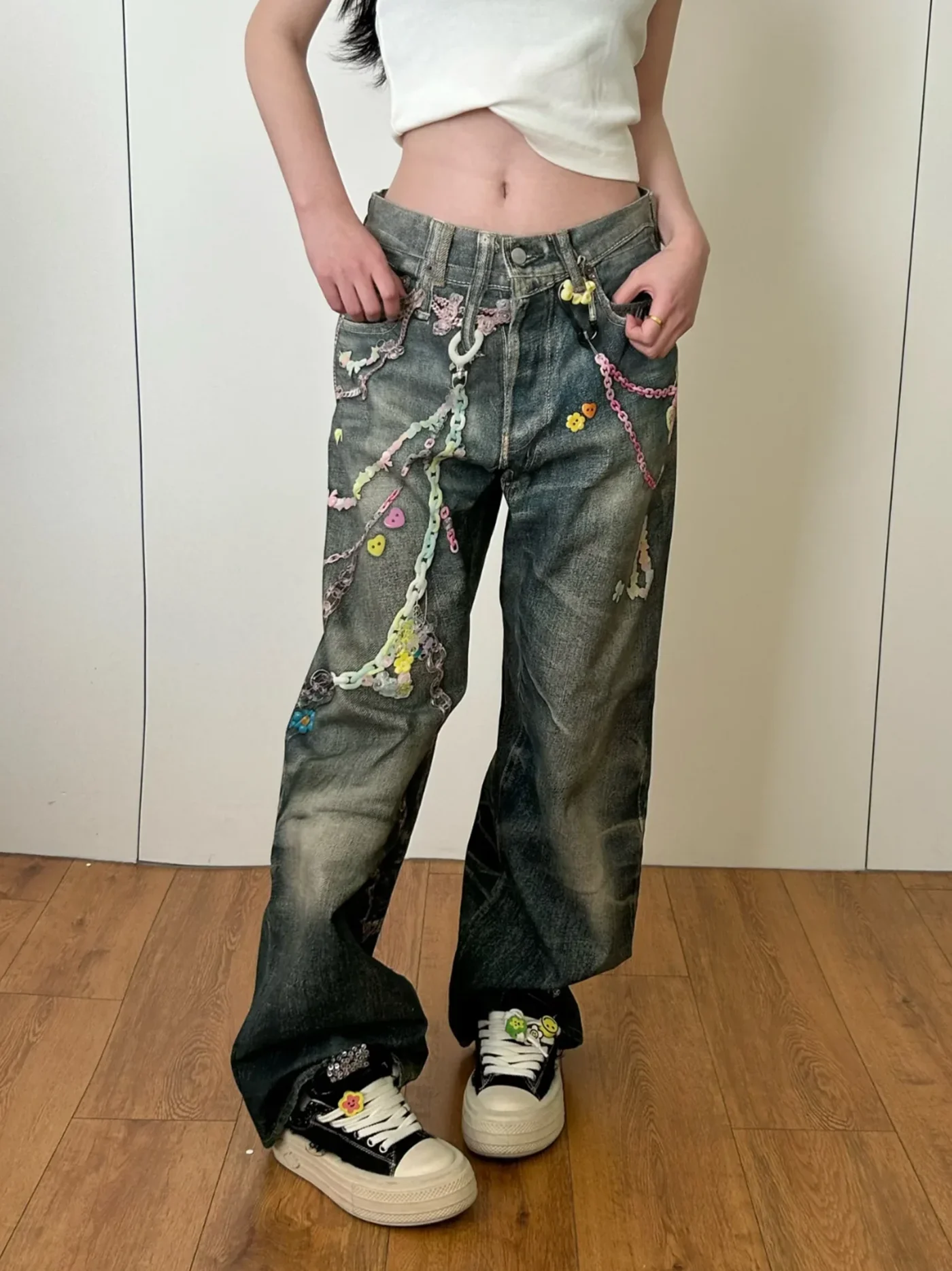AC 1981m Candy Chain 3D Digital Printing Straight Jeans
AC 1981m Candy Chain 3D Digital Printing Straight Jeans