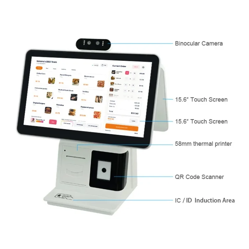 Machine Barcode Reader LCD Screen Floor Standing Design Supports Playing Front-end Food Ordering Cashier All-in-one
Machine Barcode Reader LCD Screen Floor Standing Design Supports Playing Front-end Food Ordering Cashier All-in-one