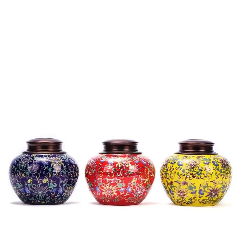 Ceramic Tea Caddy Metal Tin Cover Moisture Proof Sealed Jar Storage Box Container Organizer Candy Can
Ceramic Tea Caddy Metal Tin Cover Moisture Proof Sealed Jar Storage Box Container Organizer Candy Can