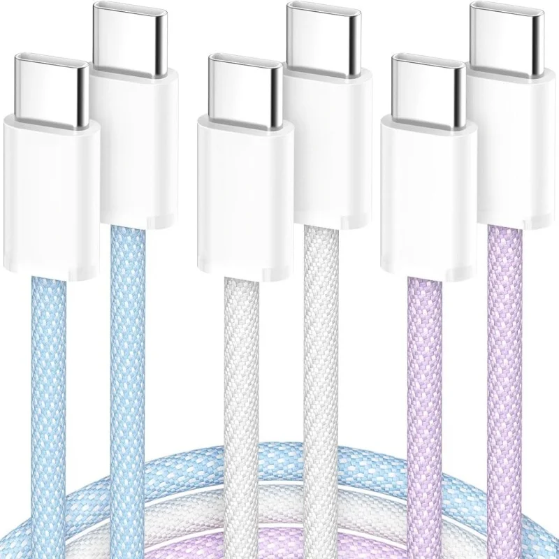 YYTEEK 3Pack 60W USB C to USB C Cable,Type C Fast Charging Cable Nylon Braided for iPhone 17 16 15 Pro Max,Galaxy S25/S24/S23
YYTEEK 3Pack 60W USB C to USB C Cable,Type C Fast Charging Cable Nylon Braided for iPhone 17 16 15 Pro Max,Galaxy S25/S24/S23