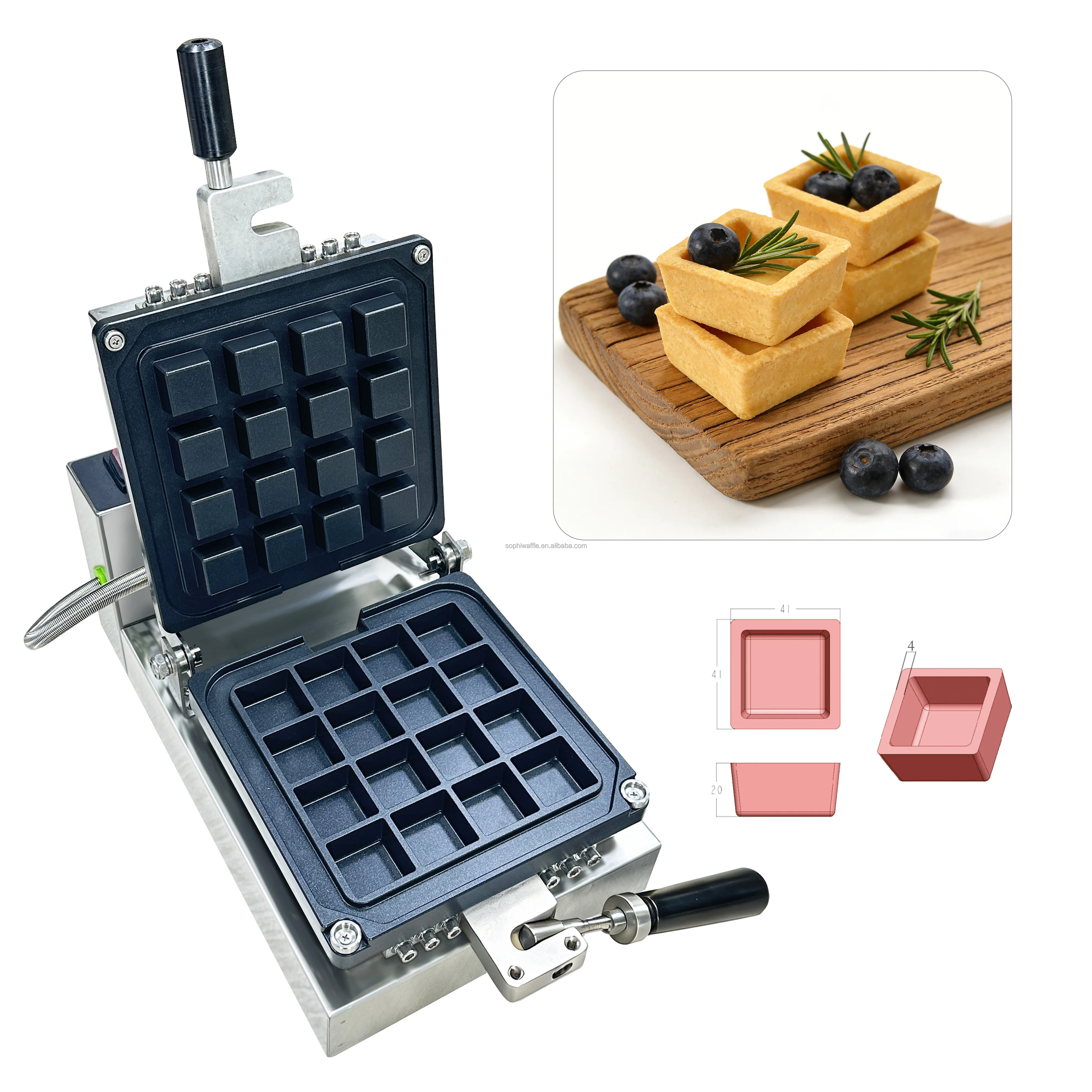 Commercial tart mold Mini square egg cake Portuguese fruit skin molding machine Biscuit skin molding machine
Commercial tart mold Mini square egg cake Portuguese fruit skin molding machine Biscuit skin molding machine