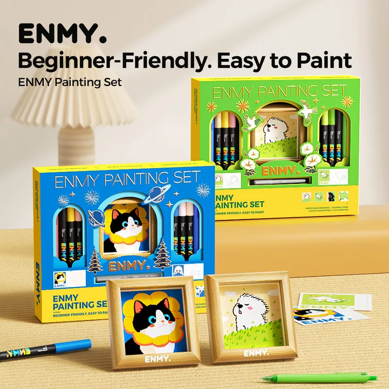 ENMY Coloring Painting Colored Marker Set with Frame, Includes Four Coloring Card Sheets, Ideal for Easy Painting, Gift Box, Off
ENMY Coloring Painting Colored Marker Set with Frame, Includes Four Coloring Card Sheets, Ideal for Easy Painting, Gift Box, Off