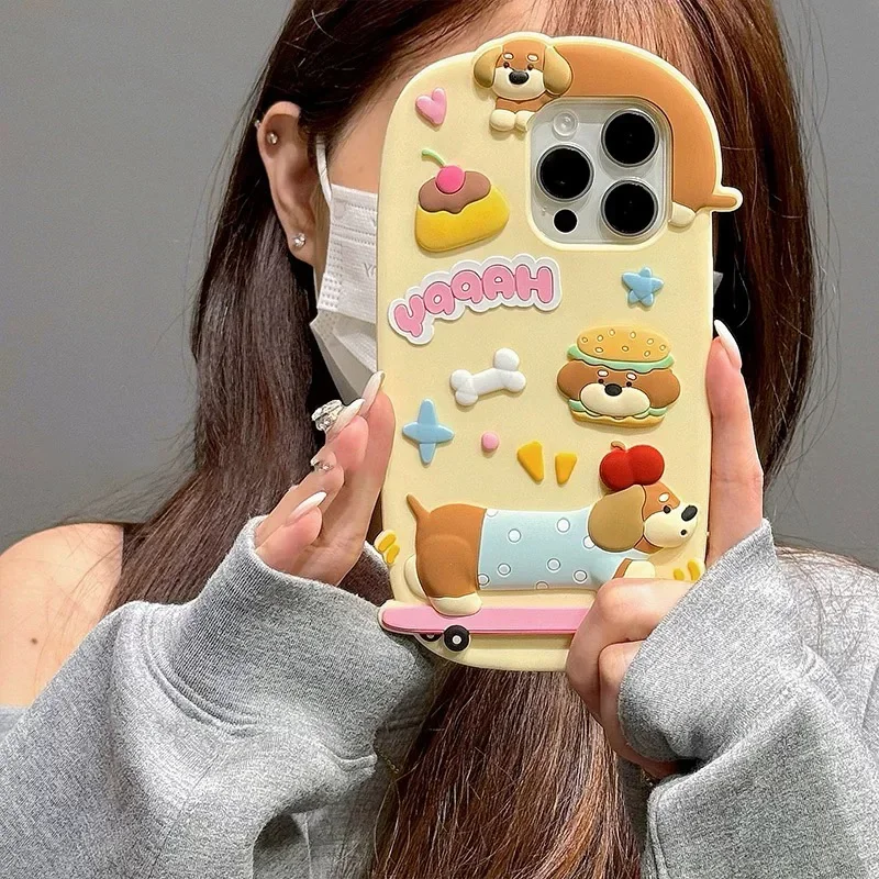 Korean Pop Cartoon Dog 3D Lens Phone Case For iphone 16 pro max 15 14 Plus 12 13 Pro Max 15pm 14pm kid Soft Silicone Cute Cover
Korean Pop Cartoon Dog 3D Lens Phone Case For iphone 16 pro max 15 14 Plus 12 13 Pro Max 15pm 14pm kid Soft Silicone Cute Cover