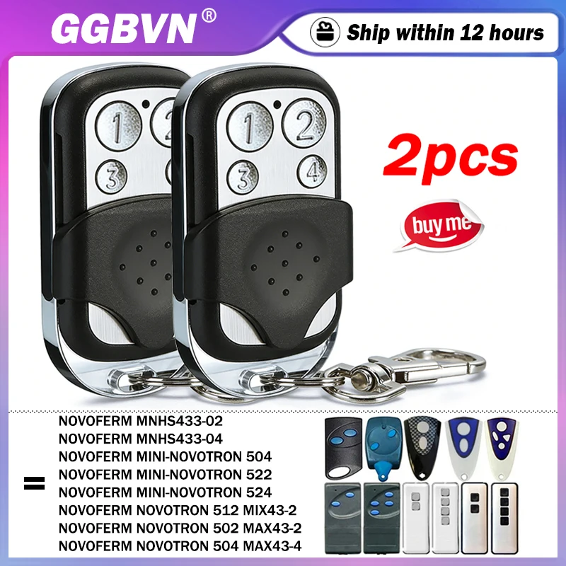 NOVOFERM 433.92MHz Garage / Gate Remote Control Work With NOVOFERM NOVOTRON 502 522 524 512 MAX43-2 MIX43-2 MNHS433-02 MCHS43-2
NOVOFERM 433.92MHz Garage / Gate Remote Control Work With NOVOFERM NOVOTRON 502 522 524 512 MAX43-2 MIX43-2 MNHS433-02 MCHS43-2
