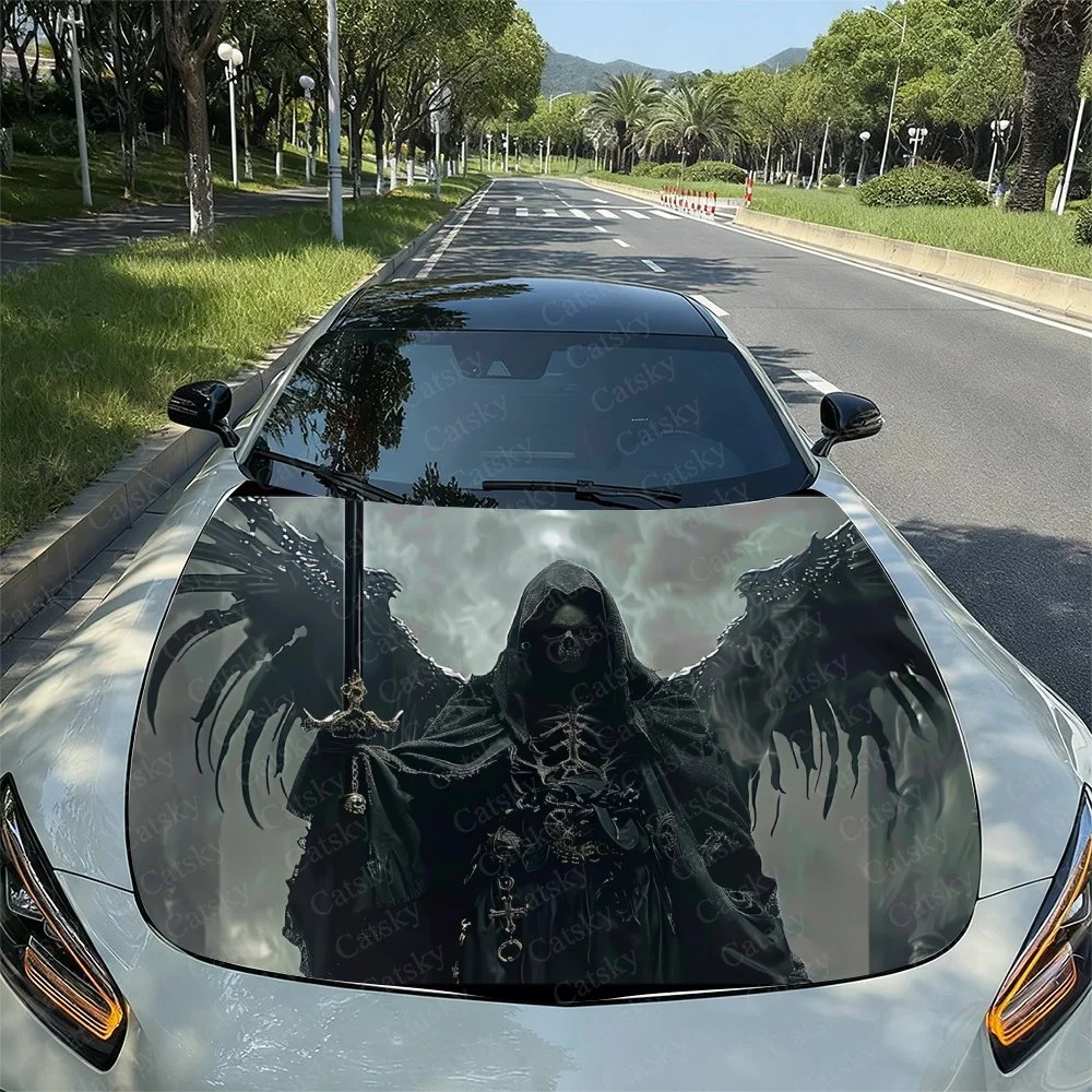 Cloak Grim Reaper Car Hood Sticker PVC Self Waterproof Stick,Striking Auto Exterior Accessories Decor Protect Gift for Car Lover
Cloak Grim Reaper Car Hood Sticker PVC Self Waterproof Stick,Striking Auto Exterior Accessories Decor Protect Gift for Car Lover