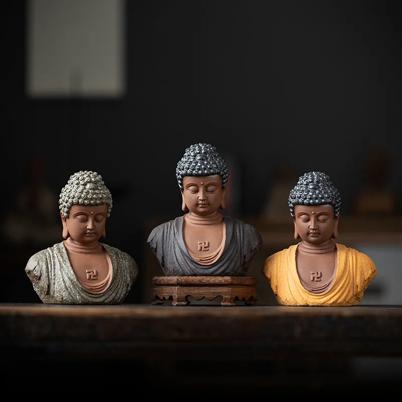 Chinese Zen Sakyamani Half-Length Buddha Ornament Ceramic Crafts Creative Home Hallway Table Decorations
Chinese Zen Sakyamani Half-Length Buddha Ornament Ceramic Crafts Creative Home Hallway Table Decorations