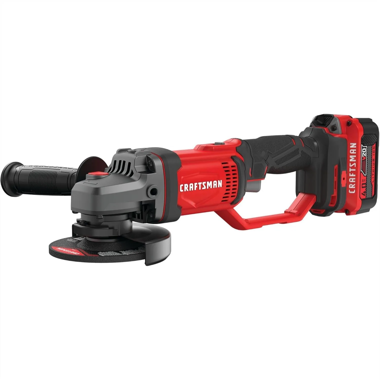 4-1/2" Cordless Angle Grinder Kit 8500 RPM with Battery & Charger, Tool-Free Guard, 3-Position Handle
4-1/2" Cordless Angle Grinder Kit 8500 RPM with Battery & Charger, Tool-Free Guard, 3-Position Handle