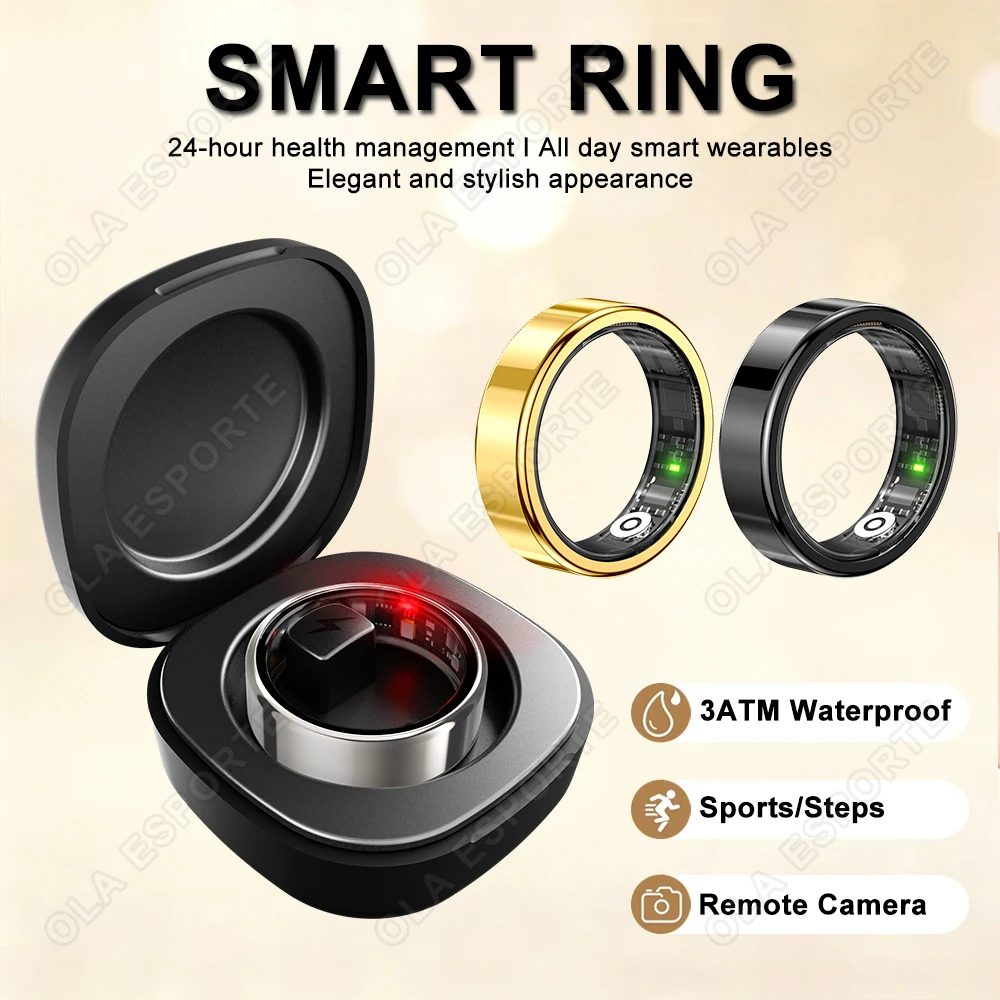 2026 New Smart Ring Bluetooth Call Heart Rate Blood Pressure Monitor 3ATM Waterproof Health Ring Men Women For Android IOS Gift
2026 New Smart Ring Bluetooth Call Heart Rate Blood Pressure Monitor 3ATM Waterproof Health Ring Men Women For Android IOS Gift