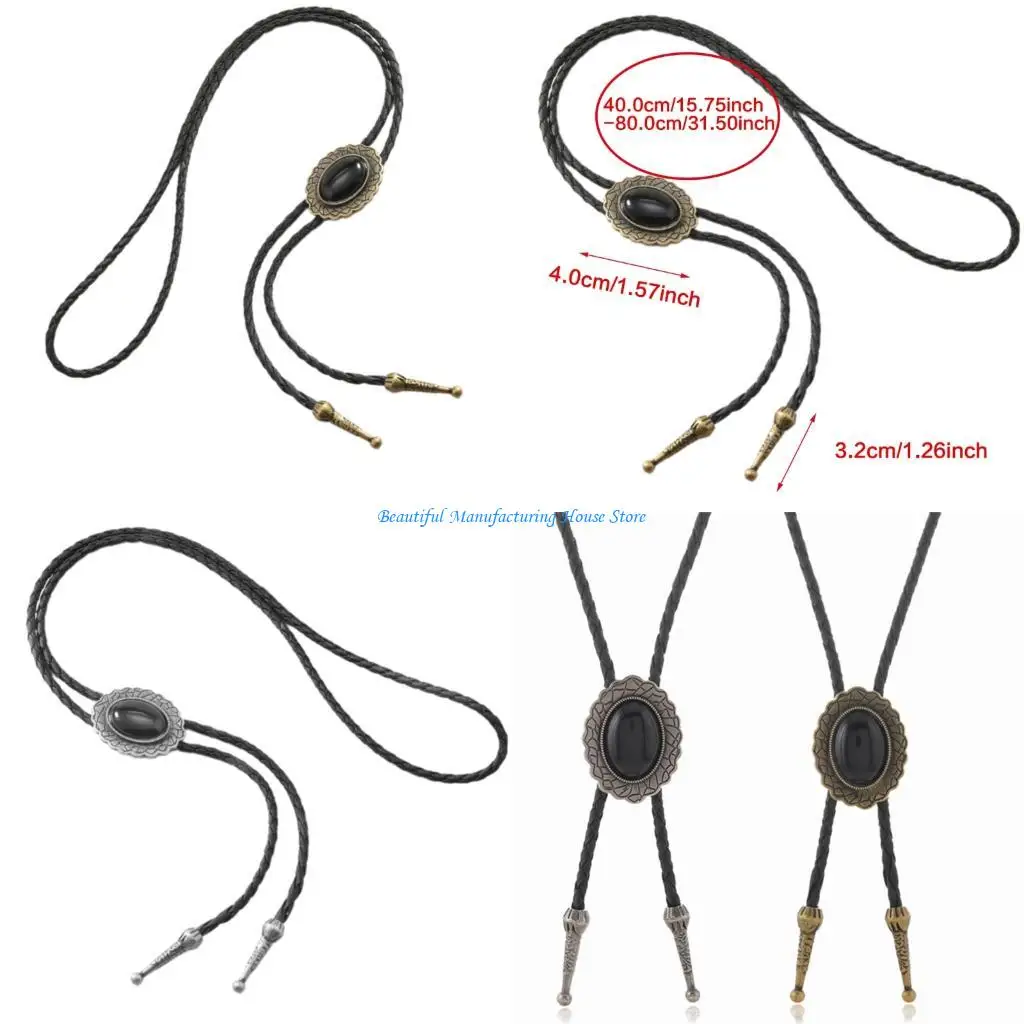 E56A Unisex Leather Bolo Tie Necklace With Metal Accents Flexible Length Customization Everlasting Layering Piece For Sweaters
E56A Unisex Leather Bolo Tie Necklace With Metal Accents Flexible Length Customization Everlasting Layering Piece For Sweaters