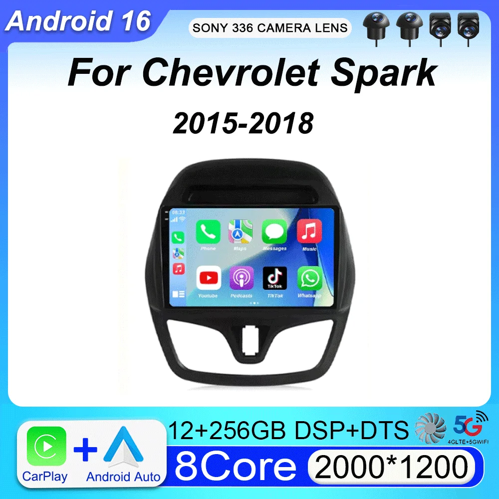 Автомагнитола Carplay Auto WIFI+4G на Android 16 для Chevrolet Spark 2015-2018, мультимедийный GPS-плеер, WIFI+4G, стерео, DSP
Автомагнитола Carplay Auto WIFI+4G на Android 16 для Chevrolet Spark 2015-2018, мультимедийный GPS-плеер, WIFI+4G, стерео, DSP