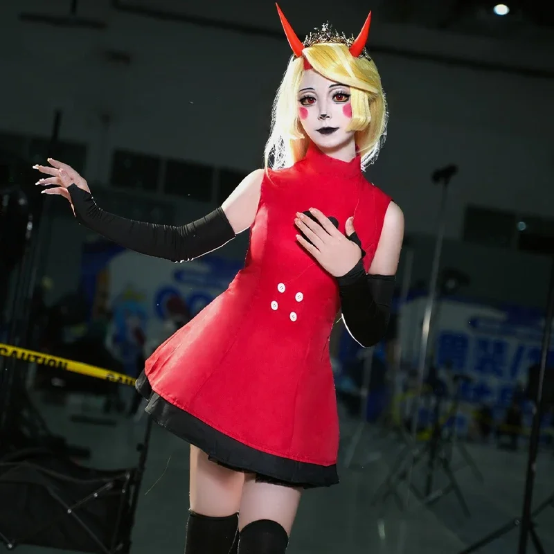 Hazbin Charlie Hotel Morningstar Game Hotel Charlie Cosplay Halloween Costume Adult Women Turtleneck Red Dress Sexy Daily Skirt
Hazbin Charlie Hotel Morningstar Game Hotel Charlie Cosplay Halloween Costume Adult Women Turtleneck Red Dress Sexy Daily Skirt