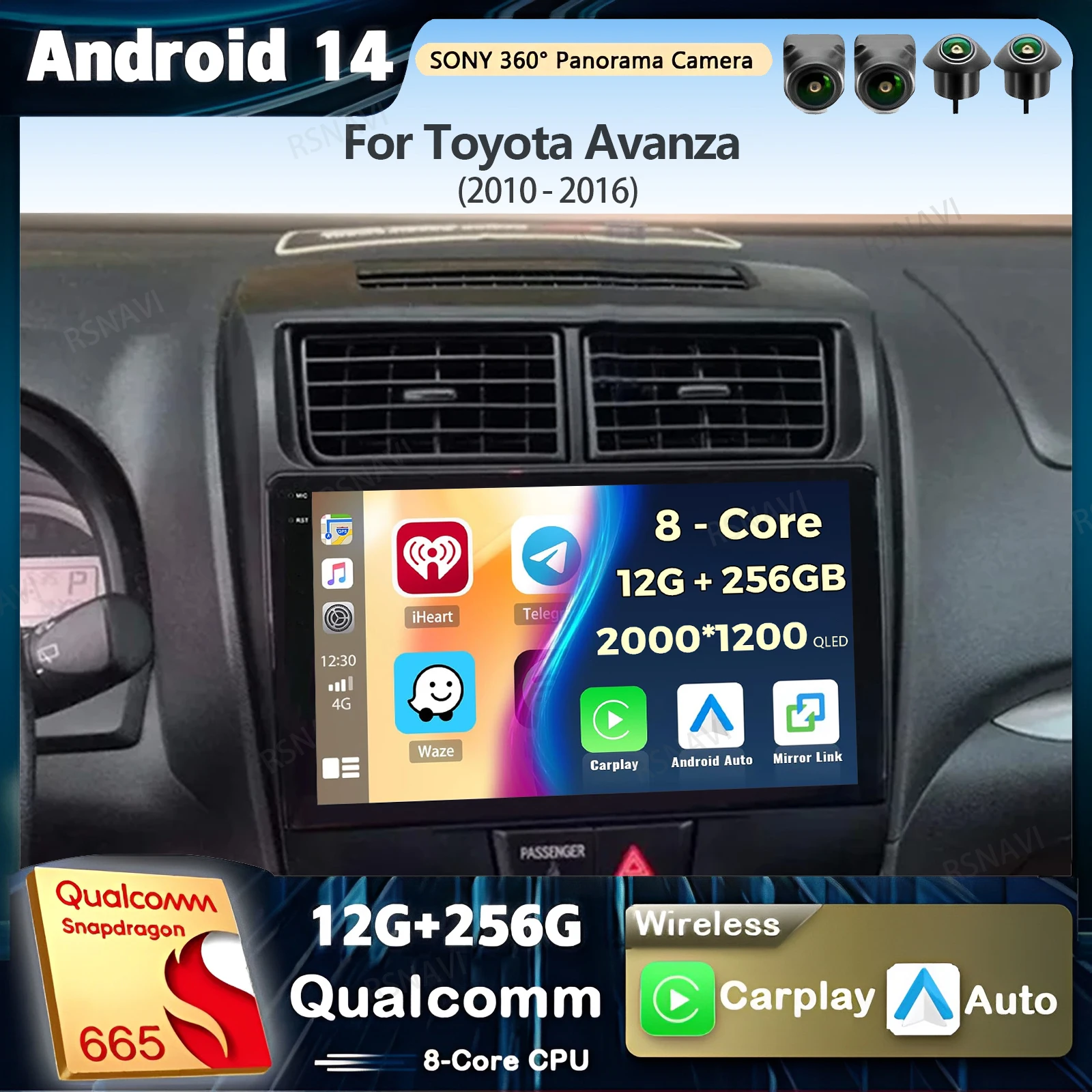Автомобильный радиоприемник Android 14 для Toyota Avanza 2010 2011 2012-2016, плеер, мультимедийная стереонавигация, камера CarPlay Auto Video 360
Автомобильный радиоприемник Android 14 для Toyota Avanza 2010 2011 2012-2016, плеер, мультимедийная стереонавигация, камера CarPlay Auto Video 360