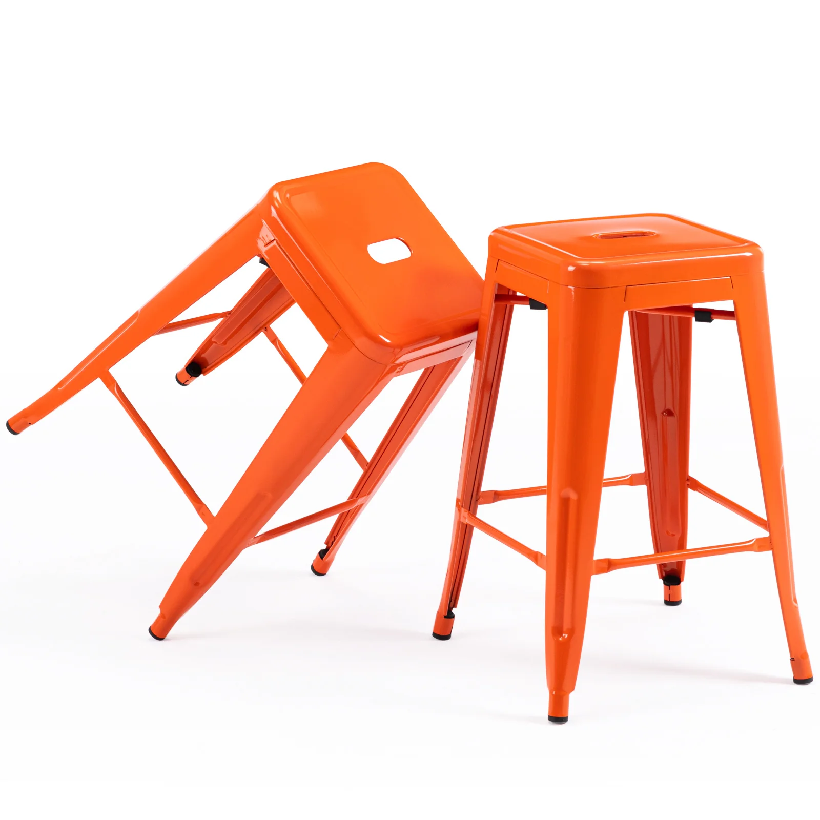 24 inch Bar Stools Set of 2 Metal Bar Stools Modern Counter Stool Barstools Backless Stackable Indoor/Outdoor Bar Stools Kitchen Pub Chairs (Orange)
24 inch Bar Stools Set of 2 Metal Bar Stools Modern Counter Stool Barstools Backless Stackable Indoor/Outdoor Bar Stools Kitchen Pub Chairs (Orange)