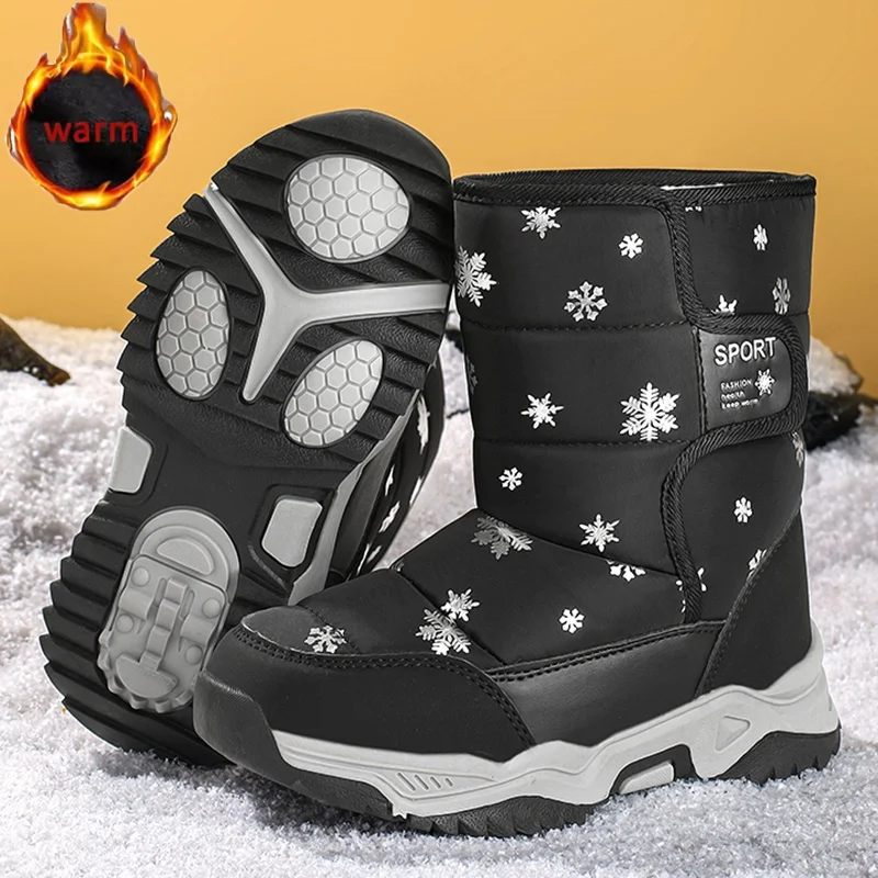 Winter Children Plush Snow Boots Waterproof Fabric Non-Slip Girl Shoes Rubber Sole Snow Boot Fashion Warm Outdoor Thickened Boot
Winter Children Plush Snow Boots Waterproof Fabric Non-Slip Girl Shoes Rubber Sole Snow Boot Fashion Warm Outdoor Thickened Boot