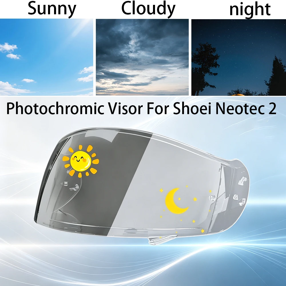 Photochromic Visor For Shoei Neotec 2 Helmet Lens Face Shield Sunscreen Accessories Durable Clear Vision
Photochromic Visor For Shoei Neotec 2 Helmet Lens Face Shield Sunscreen Accessories Durable Clear Vision