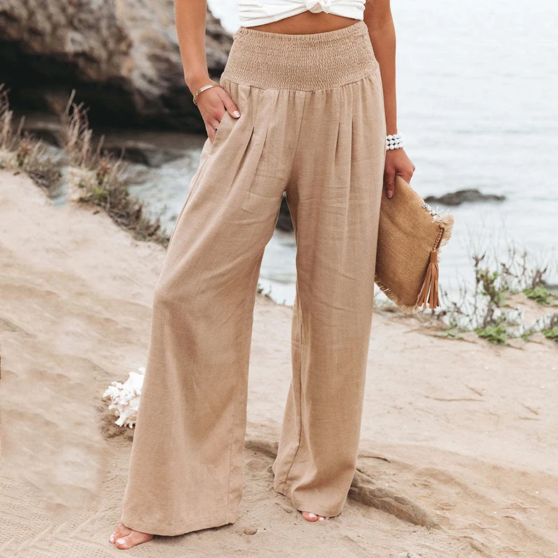 Fashion Elastic Waistband Casual Pants Women Spring Summer Wide Leg Loose Trousers Woman 2025 Solid Color All Match Baggy Pants
Fashion Elastic Waistband Casual Pants Women Spring Summer Wide Leg Loose Trousers Woman 2025 Solid Color All Match Baggy Pants