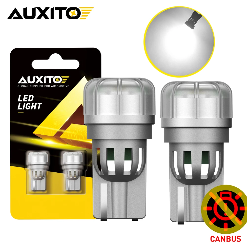 AUXITO 2Pcs LED T10 W5W Car Interior Light Canbus 194 501 2825 168 Led Bulb Super Bright Car Side Light 5500K White Amber Bulb
AUXITO 2Pcs LED T10 W5W Car Interior Light Canbus 194 501 2825 168 Led Bulb Super Bright Car Side Light 5500K White Amber Bulb