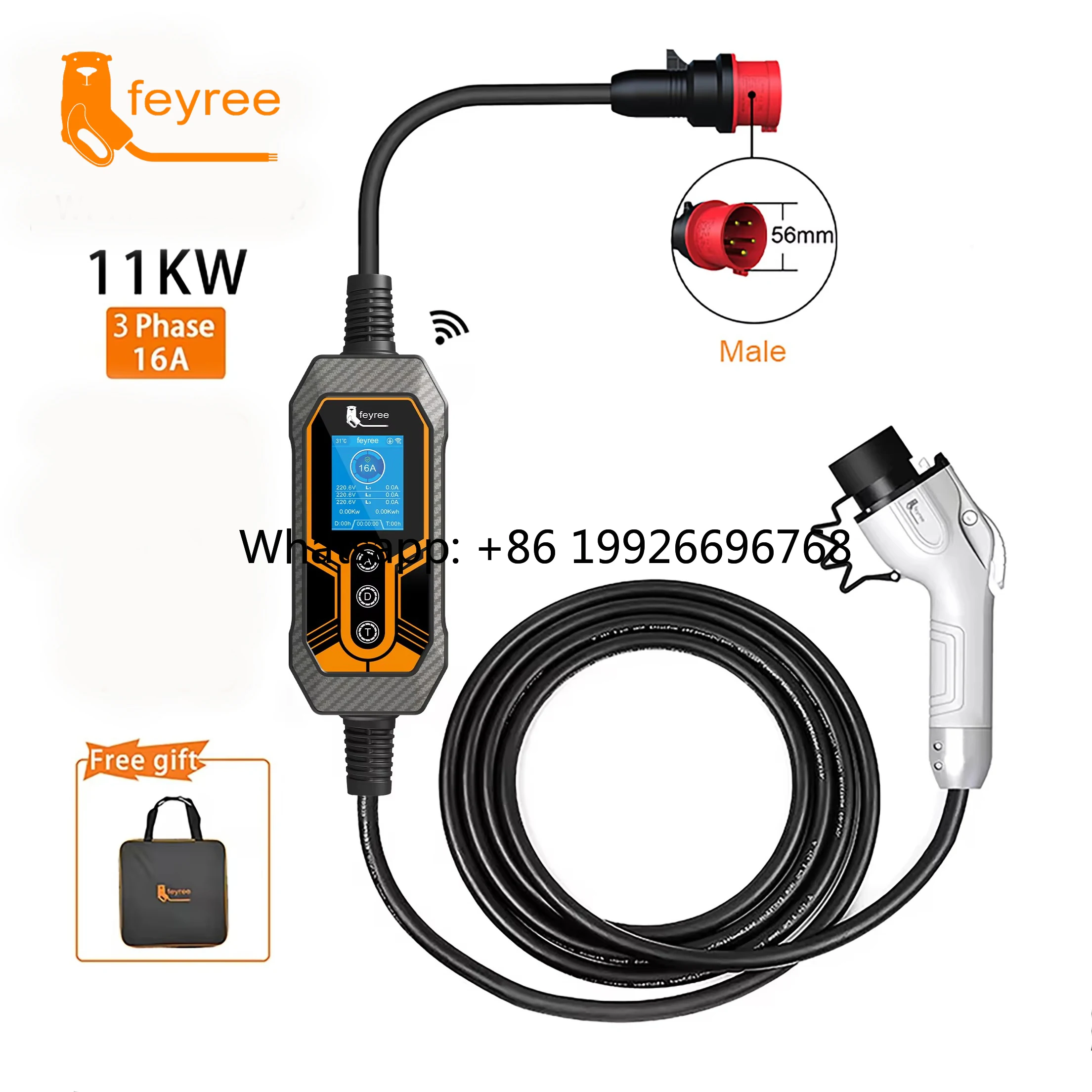 Зарядное устройство Feyree 16A, 3 фазы, 11 кВт, для электромобилей, портативная зарядная станция GBT для электромобилей, автомобильные аксессуары
Зарядное устройство Feyree 16A, 3 фазы, 11 кВт, для электромобилей, портативная зарядная станция GBT для электромобилей, автомобильные аксессуары
