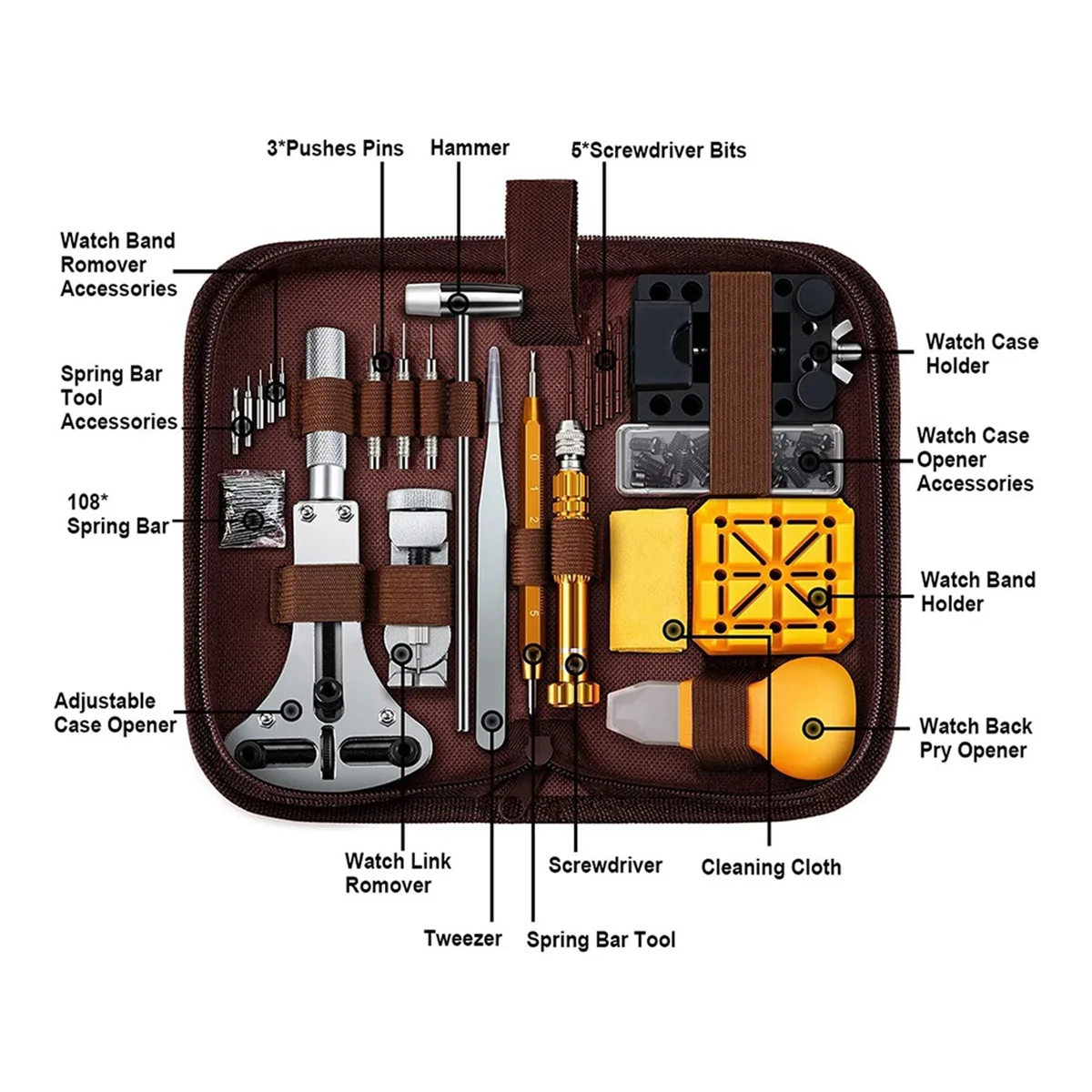 A72Z Watch Repair Kit, 149 PCS Watch Battery Replacement Tool, Watch Band Repair Tool, Watch Spring Bar Tool Set
A72Z Watch Repair Kit, 149 PCS Watch Battery Replacement Tool, Watch Band Repair Tool, Watch Spring Bar Tool Set