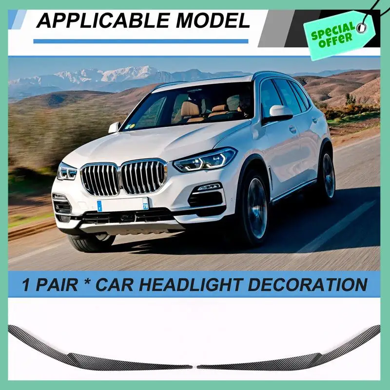 A03G-Grille Cover Trim Car Lamp Eyebrow For BMW X5 X6 G05 G06 Car Headlight Decoration Headlight Trim Carbon Fiber Color 
A03G-Grille Cover Trim Car Lamp Eyebrow For BMW X5 X6 G05 G06 Car Headlight Decoration Headlight Trim Carbon Fiber Color
