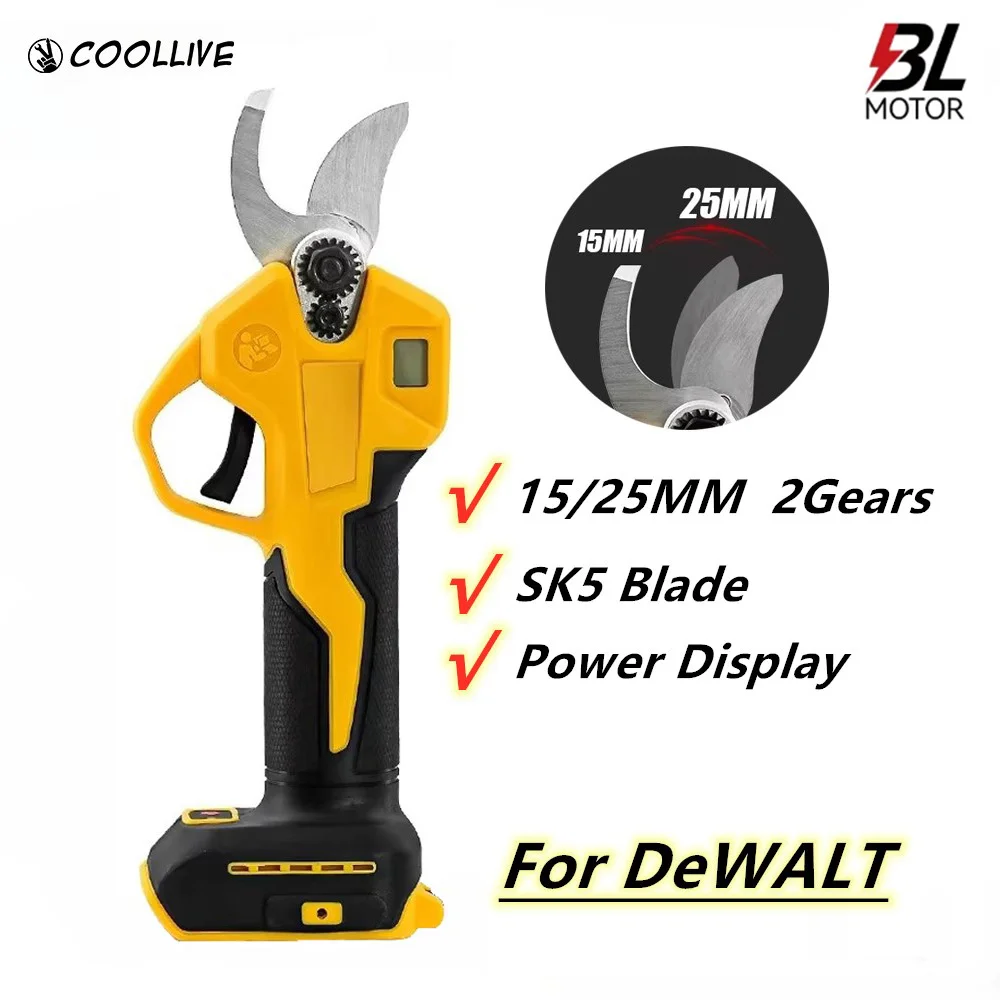 Brushless Electric Scissors Cordless Pruning Shears Multifunctional Fruit Tree Branch Pruning Power Tools For Dewalt 18V Battery
Brushless Electric Scissors Cordless Pruning Shears Multifunctional Fruit Tree Branch Pruning Power Tools For Dewalt 18V Battery