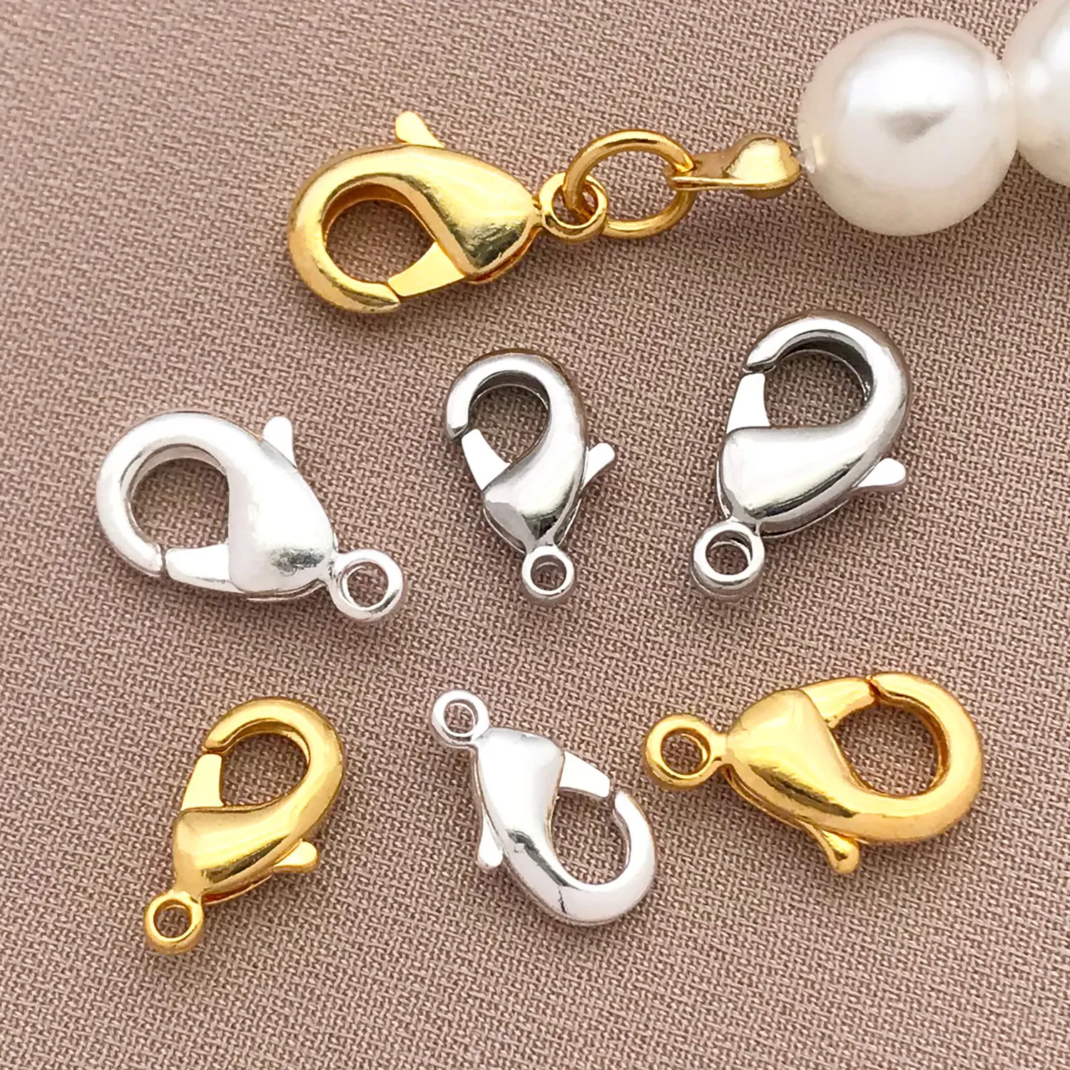 10pcs 18K Copper Plated Genuine Golden Thick Silvery Dragon Shrimp Buckle DIY Bracelet, Necklace, Jewelry Making Accessories
10pcs 18K Copper Plated Genuine Golden Thick Silvery Dragon Shrimp Buckle DIY Bracelet, Necklace, Jewelry Making Accessories