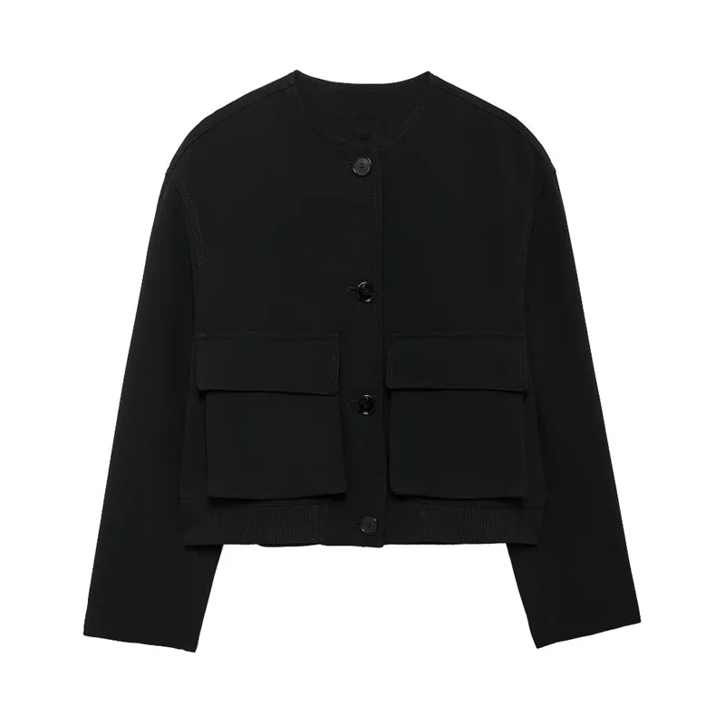 Autumn Women's Pocket Decoration Pilot Jacket Coat 2024 New Fashion Casual Short Outerwear Elegant Women's Jacket
Autumn Women's Pocket Decoration Pilot Jacket Coat 2024 New Fashion Casual Short Outerwear Elegant Women's Jacket
