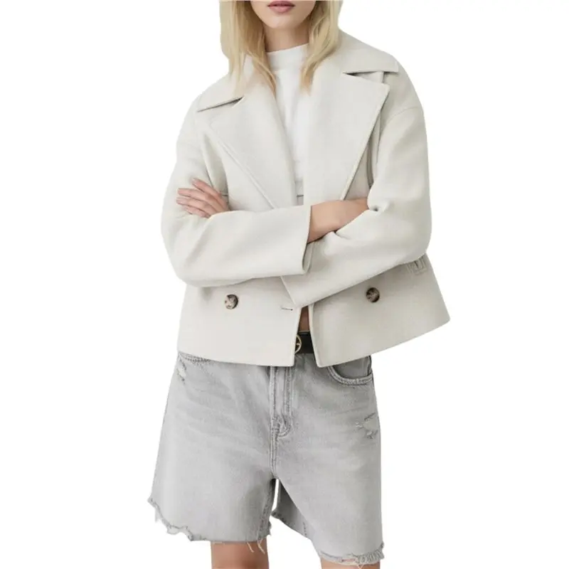 A19Q-Women's Fashionable Commuting Collar Double Row Buckle Short Woolen Loose Coat
A19Q-Women's Fashionable Commuting Collar Double Row Buckle Short Woolen Loose Coat