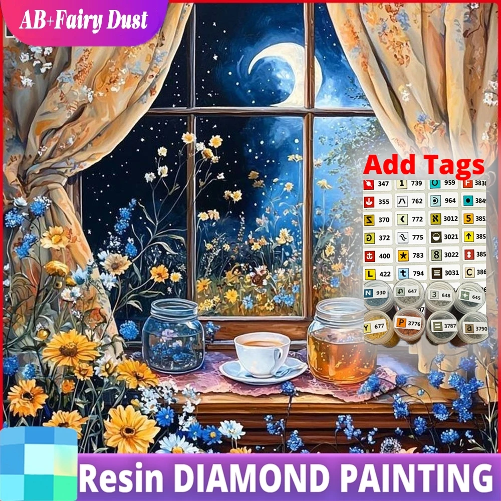 Resin AB Fairy Dust New Arrivals Diamond Painting Moon House Flower Diamond Mosaic Landscape Complete Kit Craft kit
Resin AB Fairy Dust New Arrivals Diamond Painting Moon House Flower Diamond Mosaic Landscape Complete Kit Craft kit