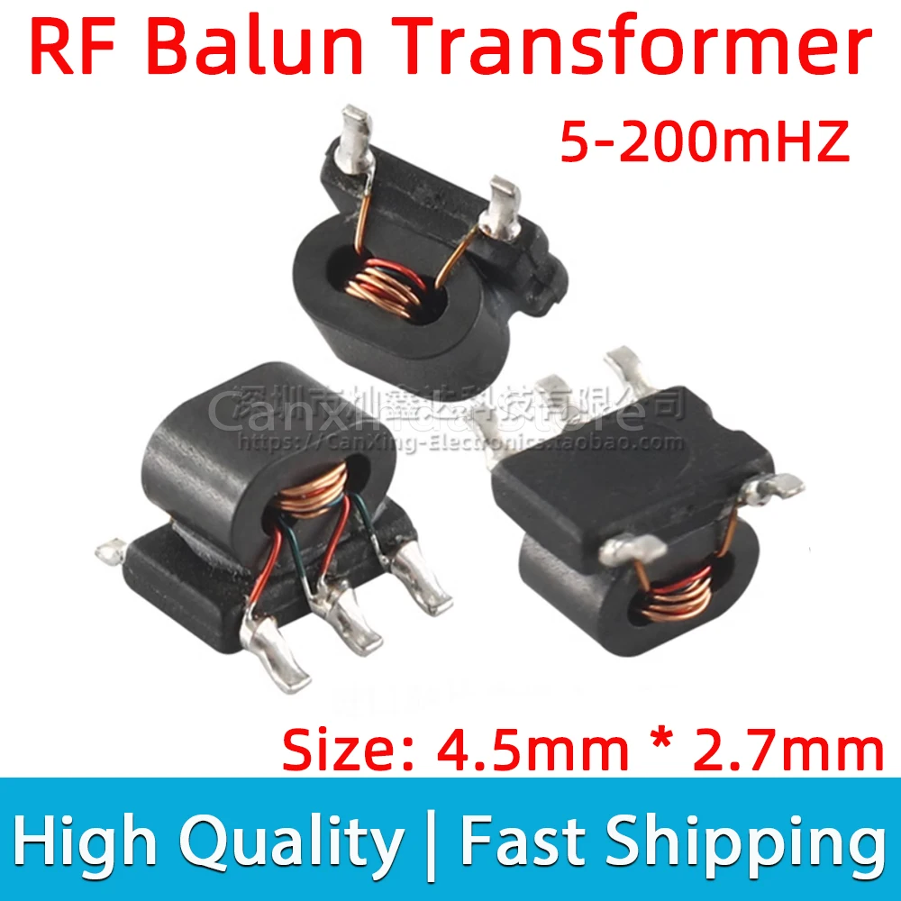 5pcs SMD RF Signal Balun Transformer 1:3 Frequency 5MHz-200MHz 4.5db Unbalanced Balanced Isolated Isolation YB006T-226TS
5pcs SMD RF Signal Balun Transformer 1:3 Frequency 5MHz-200MHz 4.5db Unbalanced Balanced Isolated Isolation YB006T-226TS