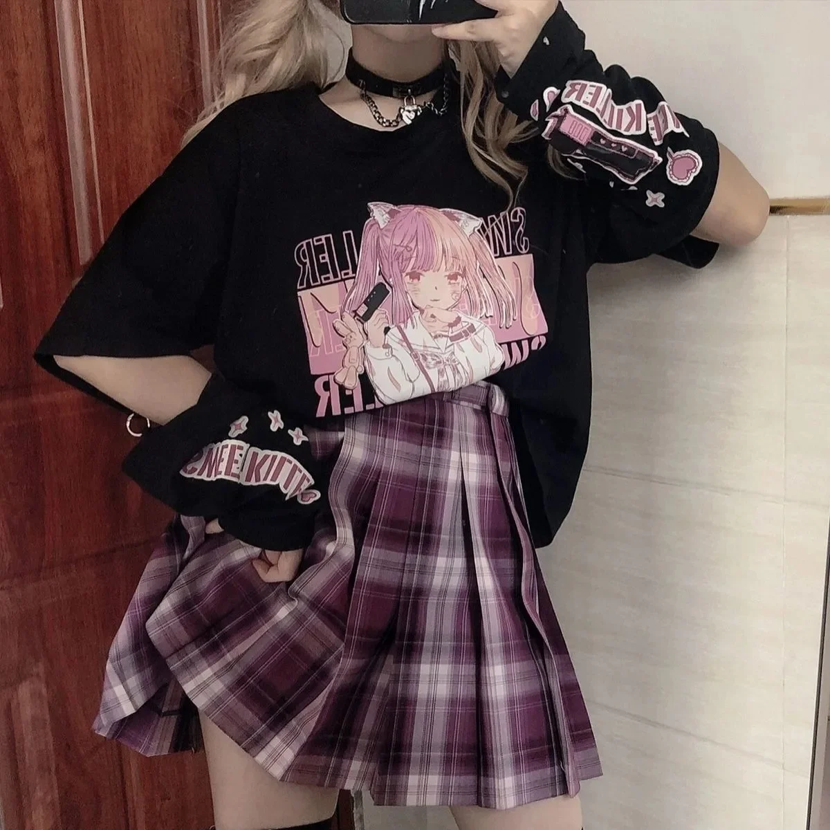Japanese Anime Girl Sweatshirt Zipper Disassembly Long Sleeved T Shirt Women New Fashion Casual Harajuku Goth Cartoon Print Tops
Japanese Anime Girl Sweatshirt Zipper Disassembly Long Sleeved T Shirt Women New Fashion Casual Harajuku Goth Cartoon Print Tops