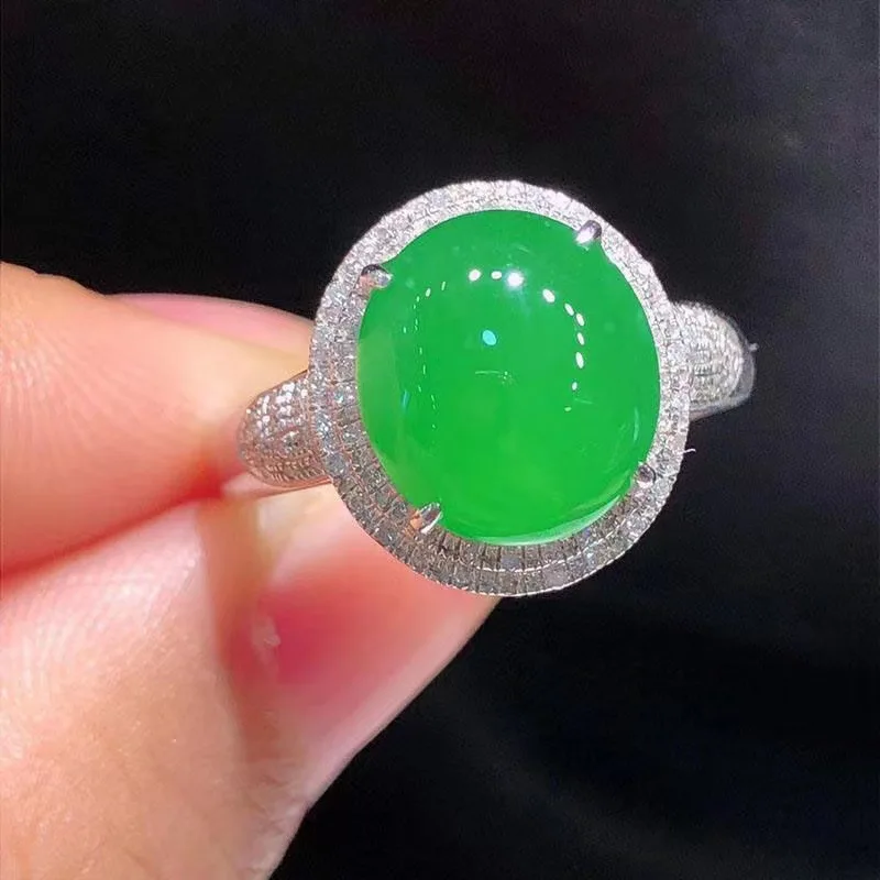 vintage fashion diamond silver 925 inlaid exquisite natural chalcedony green circular rings for women charm ring wedding jewelry
vintage fashion diamond silver 925 inlaid exquisite natural chalcedony green circular rings for women charm ring wedding jewelry