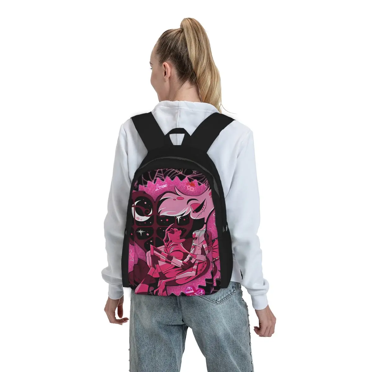 Angel Dust Hazbins Backpack Student BookBag Kids School Bag Computer Shoulder Bags for Men Women
Angel Dust Hazbins Backpack Student BookBag Kids School Bag Computer Shoulder Bags for Men Women