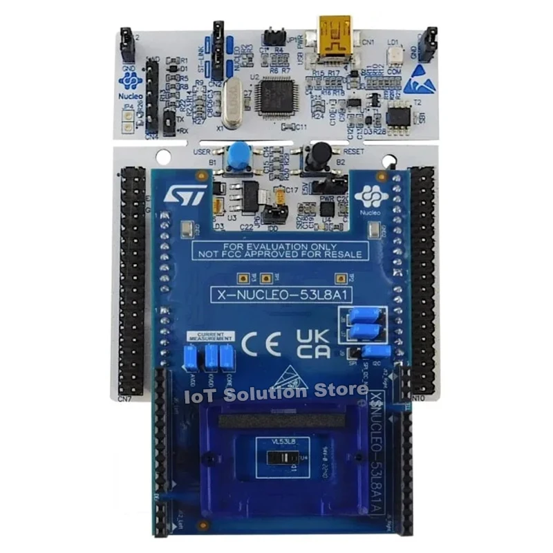 P-NUCLEO-53L8A1 STM32 Nucleo pack with X-NUCLEO-53L8A1 expansion board and NUCLEO-F401RE development board
P-NUCLEO-53L8A1 STM32 Nucleo pack with X-NUCLEO-53L8A1 expansion board and NUCLEO-F401RE development board