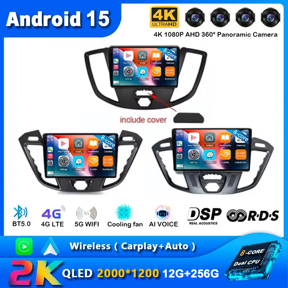 Android 15 Car Radio For Ford Transit Tourneo Custom 2012 - 2021 Navigation GPS Multimedia Player Stereo WiFi+4G Carplay BT 2DIN
Android 15 Car Radio For Ford Transit Tourneo Custom 2012 - 2021 Navigation GPS Multimedia Player Stereo WiFi+4G Carplay BT 2DIN