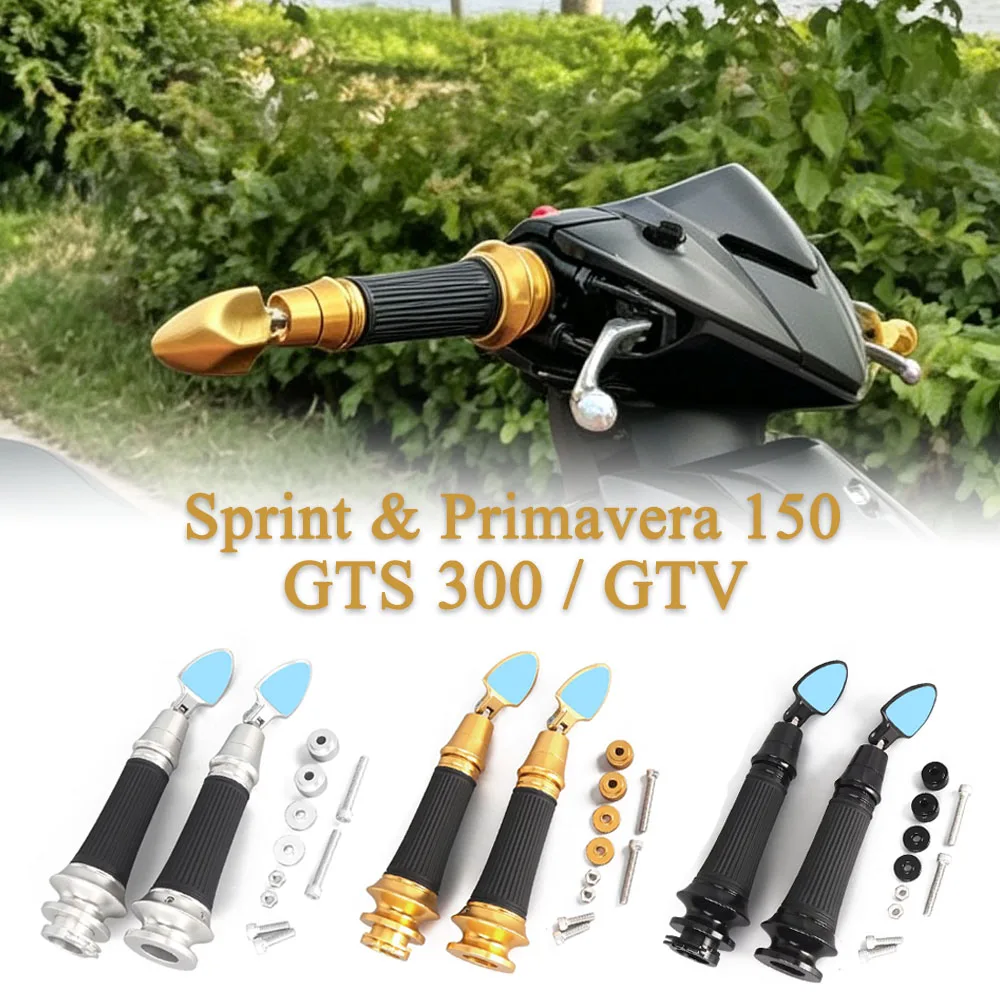For Vespa GTS 300 GTV Sprint Primavera 150 New Motorcycle Accessories Hand Grips Handle Bar End Cap With Mini Rearview Mirror
For Vespa GTS 300 GTV Sprint Primavera 150 New Motorcycle Accessories Hand Grips Handle Bar End Cap With Mini Rearview Mirror
