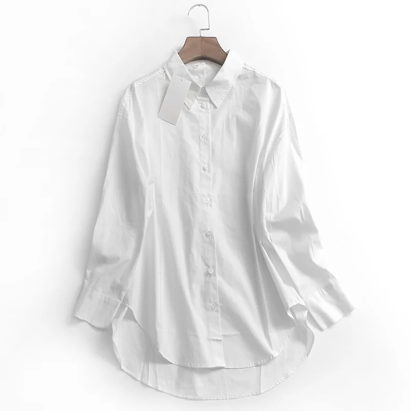Loose Long Sleeve Pure Color Collar Women's Shirt Casual Versatile Outerwear A314 Summer New Style Polyester Fiber
Loose Long Sleeve Pure Color Collar Women's Shirt Casual Versatile Outerwear A314 Summer New Style Polyester Fiber