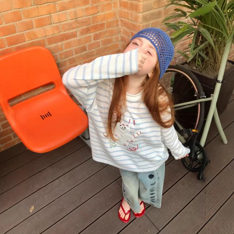 2026 Spring Summer Stylish Stripe Sweatshirt Pullover Long Sleeve T-Shirt Girls Children Cartoon Top 2-12 Years Toddler Outfit
2026 Spring Summer Stylish Stripe Sweatshirt Pullover Long Sleeve T-Shirt Girls Children Cartoon Top 2-12 Years Toddler Outfit