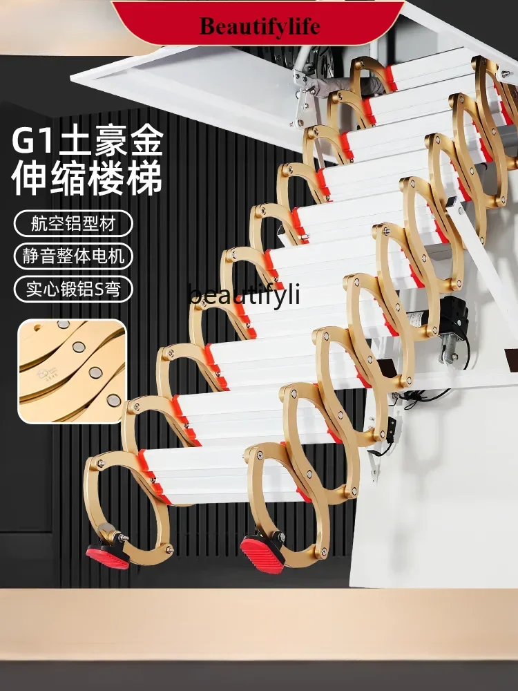 E132 Fully Automatic Electric Attic Retractable Staircase Folding Hidden Indoor Duplex Stairs
E132 Fully Automatic Electric Attic Retractable Staircase Folding Hidden Indoor Duplex Stairs