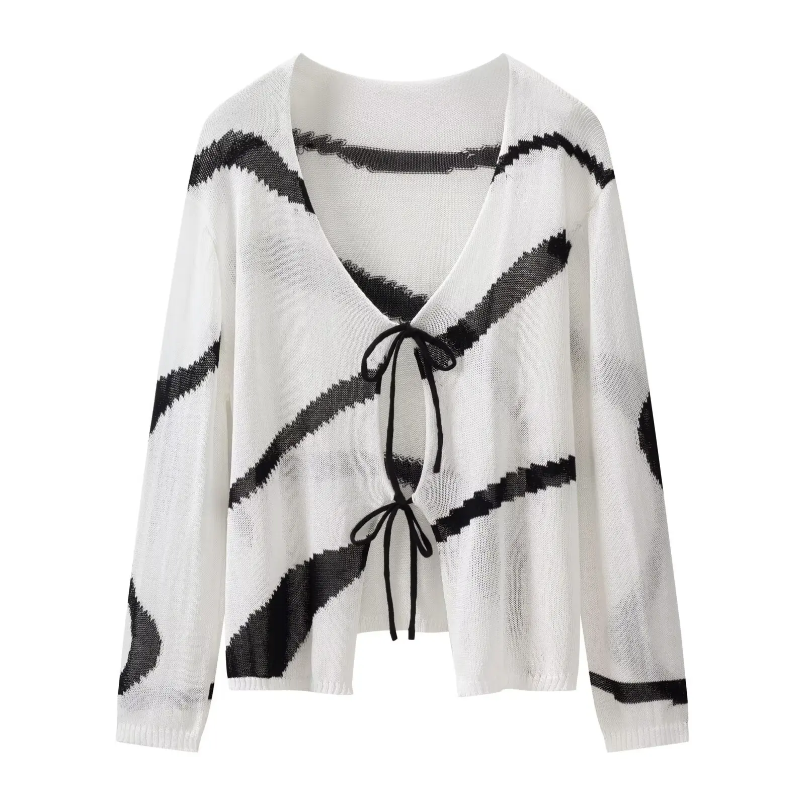 Dave&Di Women's 2026 Summer New Loose Black And White Diagonal Strap Thin Knitted Cardigan Sunscreen Top
Dave&Di Women's 2026 Summer New Loose Black And White Diagonal Strap Thin Knitted Cardigan Sunscreen Top
