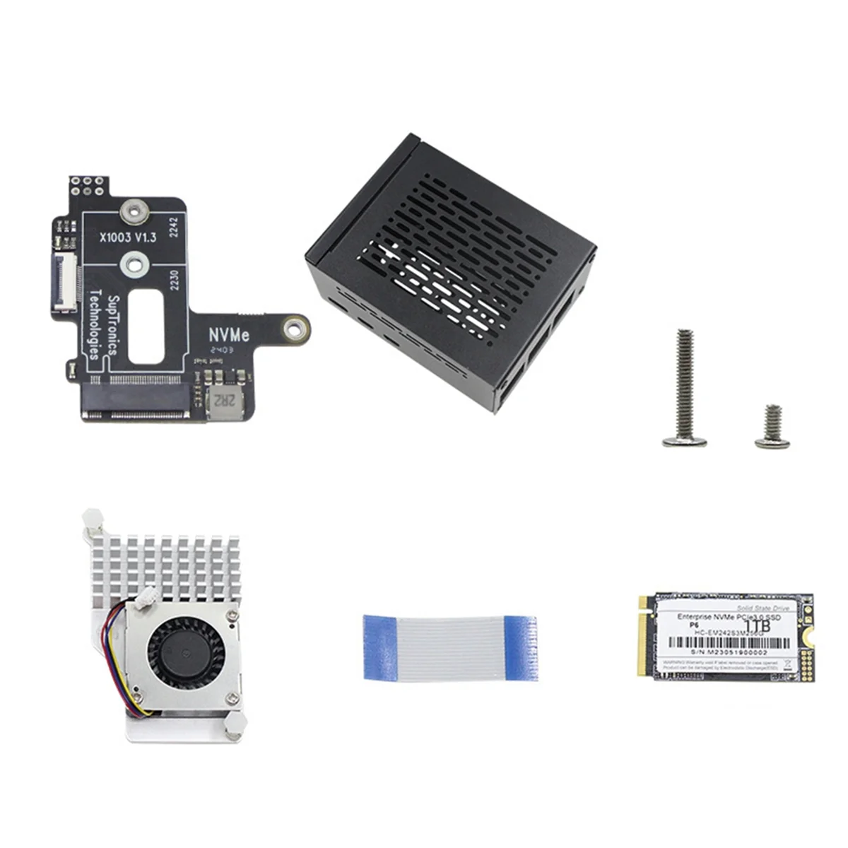 For 5 PCIe to M.2 NVMe HAT+Radiator+Case for 2242 2230 NVMe SSD Expansion Board 1TB SSD Kit
For 5 PCIe to M.2 NVMe HAT+Radiator+Case for 2242 2230 NVMe SSD Expansion Board 1TB SSD Kit