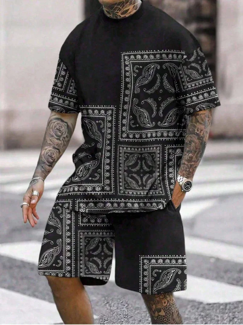 Men's Casual Suit Set: T-shirt and Shorts Set, 3D Plus Size, Comfortable and Breathable, Two-Piece Set for Beach Vacation
Men's Casual Suit Set: T-shirt and Shorts Set, 3D Plus Size, Comfortable and Breathable, Two-Piece Set for Beach Vacation