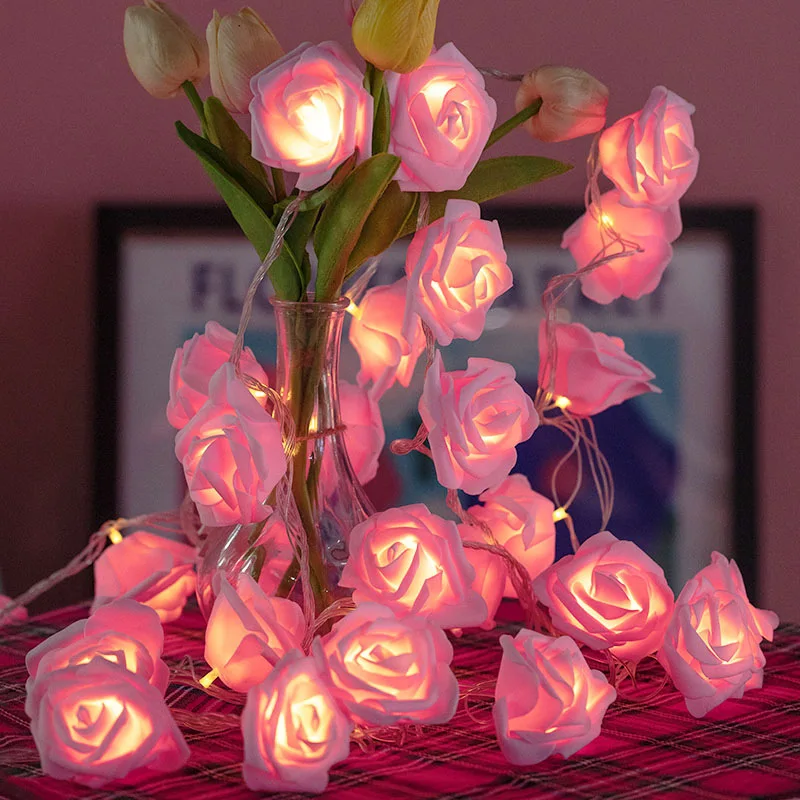 3m LED Rose Flower String Lights Battery for Valentine's Day Wedding Girl Heart Room Garden Decoration Night Light Decor
3m LED Rose Flower String Lights Battery for Valentine's Day Wedding Girl Heart Room Garden Decoration Night Light Decor
