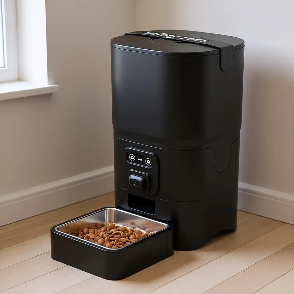 6L 2.4G Smart Pet Feeder with Camera & Two-Way Audio, Adjustable Angle, Detachable, 1-10 Meals Per Day for Cats & Small Dogs - B
6L 2.4G Smart Pet Feeder with Camera & Two-Way Audio, Adjustable Angle, Detachable, 1-10 Meals Per Day for Cats & Small Dogs - B