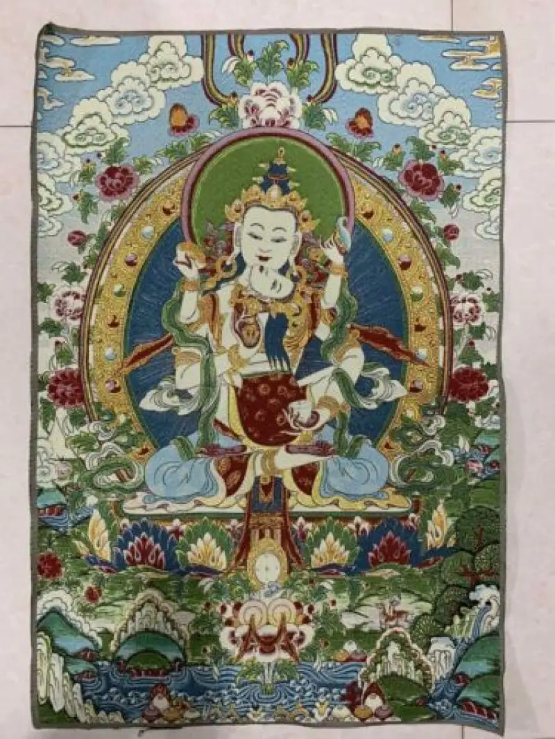 36Tibet Tibetan Cloth Silk Buddhism Vajrakila Mahsattva Tangka Thangka Mura
36Tibet Tibetan Cloth Silk Buddhism Vajrakila Mahsattva Tangka Thangka Mura